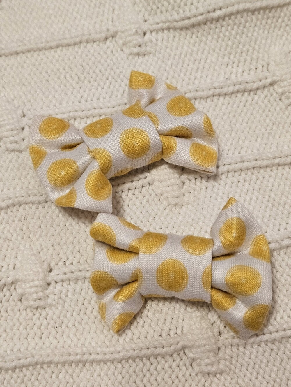 By Bella Lemon Print Piggie Bows- Set Of 2 With Alligator Clips